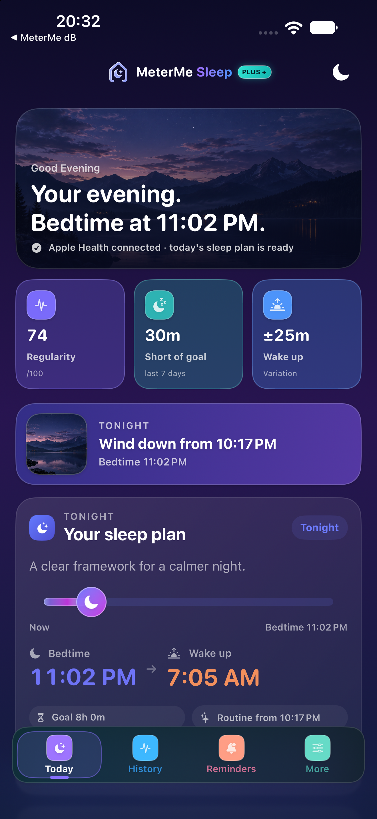 MeterMe Sleep on iPhone